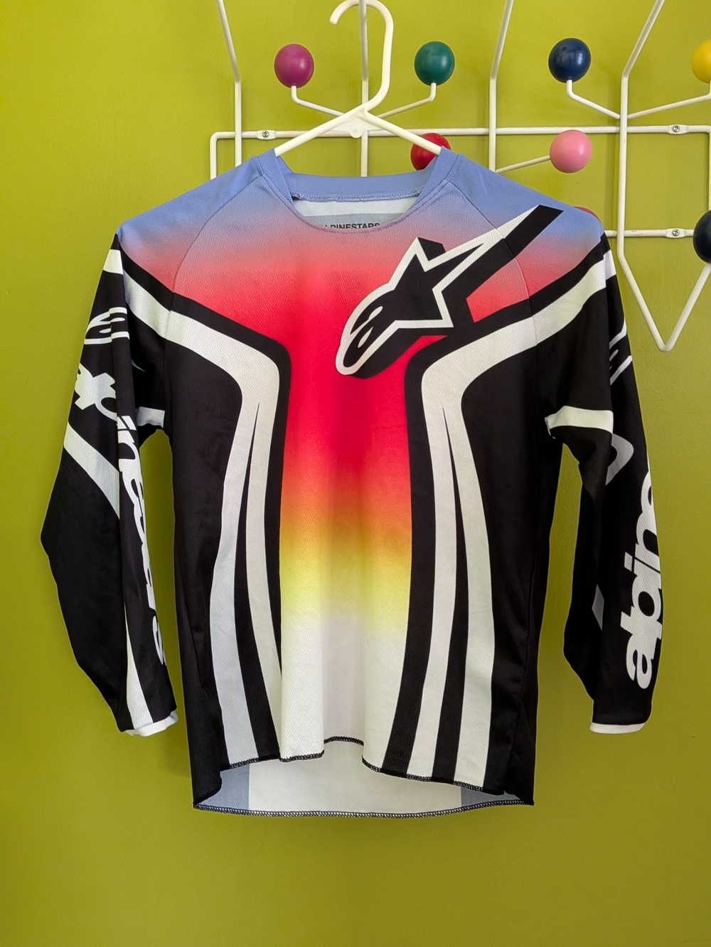 Alpinestars Kids Gradient Motocross Jersey - Black & Pink